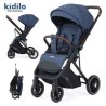Poussette  Bébé Réversibilité KIDILO 6530 - Bleu
