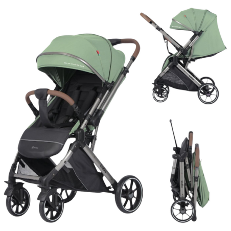 Poussette Bébé Kidilo 6600 – Double Face – Guidon en Cuir