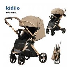 Poussette Bébé Kidilo 6600 – Double Face – Guidon en Cuir