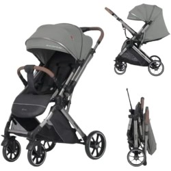 Poussette Bébé Kidilo 6600 – Double Face – Guidon en Cuir