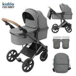 Poussette Landau Kidilo F2X — 2-en-1 avec Landau Amovible