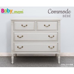 Commode Bébé 4 Tiroirs en Bois Patiné – Modèle Loui 16