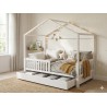 Lit Cabane Enfant avec Tiroirs 120x190 cm