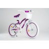 Vélo Enfant 12 / 16 / 20 Pouces – Cadre Acier, Pneus Blancs 2.125 (Bleu ou Violet)