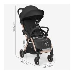 Duo Poussette Bébé Compacte + Siège Auto i-Size 40-87 cm Noir-KikkaBoo