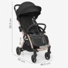 Duo Poussette Bébé Compacte + Siège Auto i-Size 40-87 cm Noir-KikkaBoo