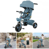 Tricycle Enfant Évolutif avec Canopy et Poignée Parentale