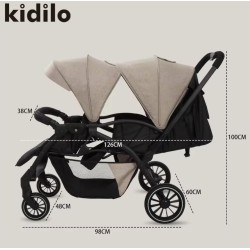 Poussette Jumeaux Kidilo LB200