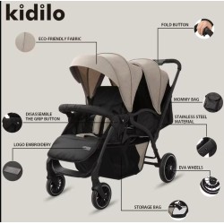 Poussette Jumeaux Kidilo LB200