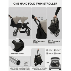 Poussette Jumeaux Kidilo LB200