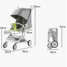 Poussette Cabine M9 – Ultra compacte et légère, idéale pour les voyages