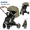 Poussette Bébé Kidilo 6600 – Double Face – Guidon en Cuir