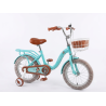 Vélo Enfant  16 Pouces avec Roues Stabilisatrices et Panier – Bleu Turquoise ou Rose