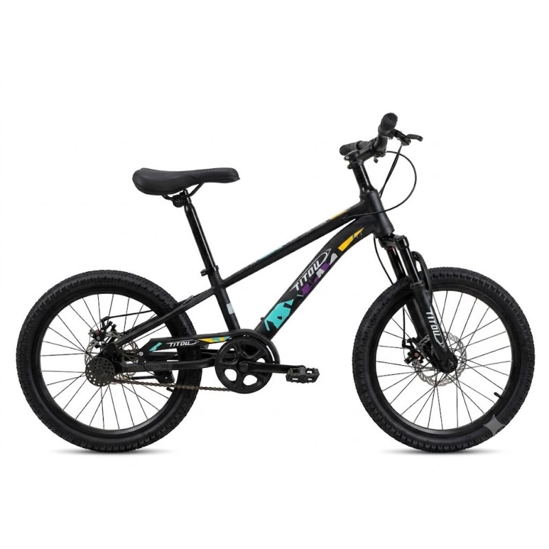 Vélo Enfant  20 Pouces – Cadre Acier – Freins V-Brake – NOIR