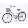 Vélo de Ville 24/26  Pouces avec Panier et Porte-Bagages –vert