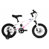 Vélo Enfant 16 Pouces Blanc & Rose avec Stabilisateur
