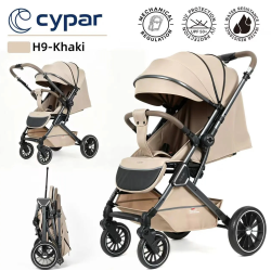 Poussette Bébé Cypar H9 – Compacte, Pliable et Confortable