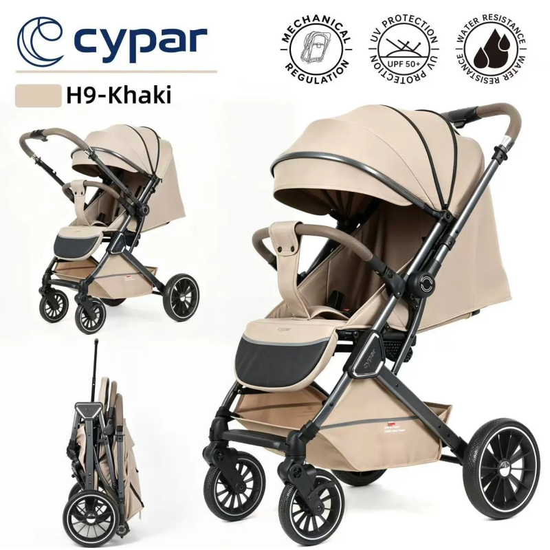 Poussette Bébé Cypar H9 – Compacte, Pliable et Confortable