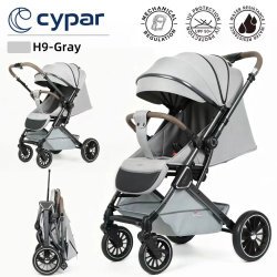 Poussette Bébé Cypar H9 – Compacte, Pliable et Confortable