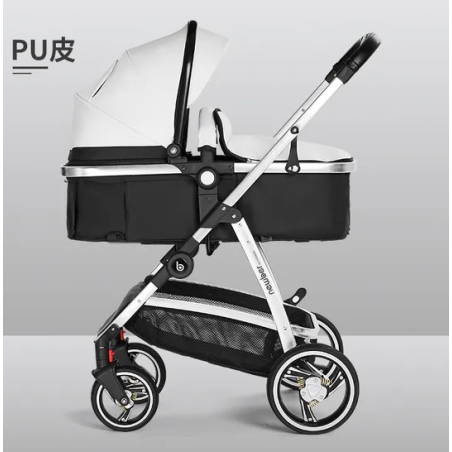 Poussette Landau Réversible 2 en 1 Bébé – Haute et Pliable