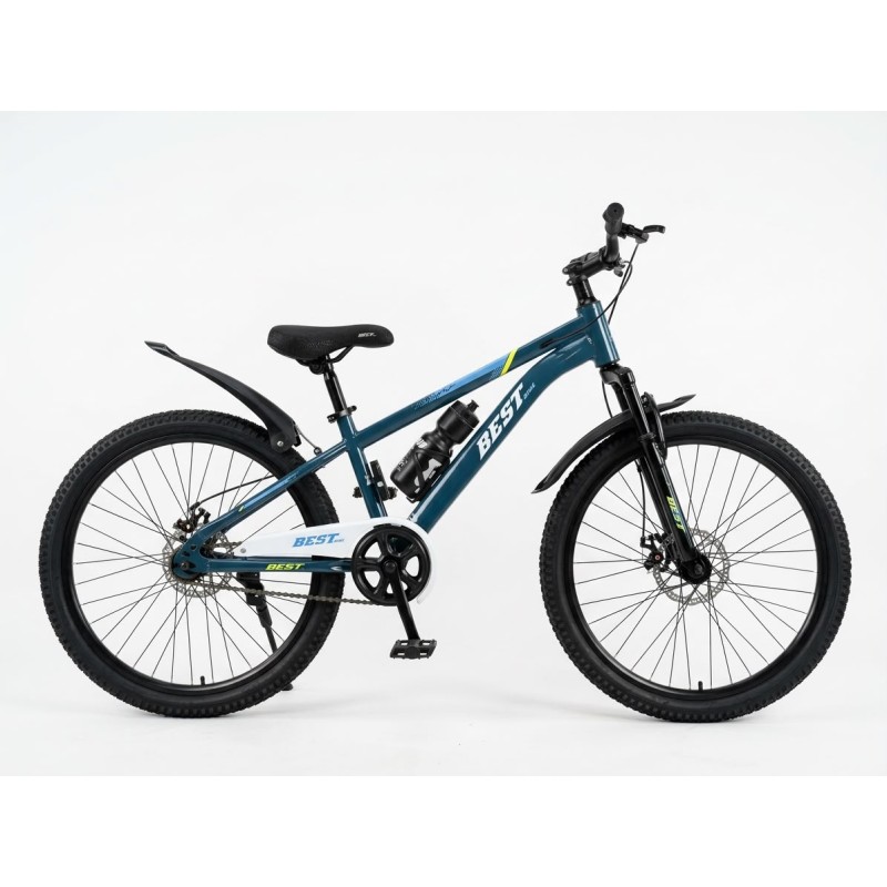 Vélo Enfant 24 Pouces avec Suspension Avant et Double Frein à Disque
