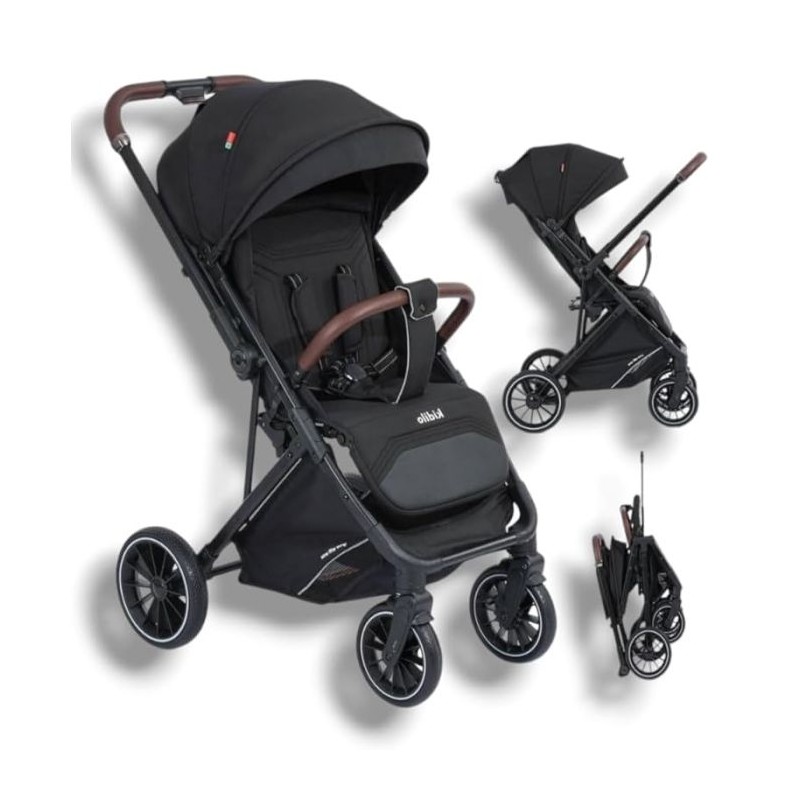 Poussette Bébé KIDILO 6530 - Noir