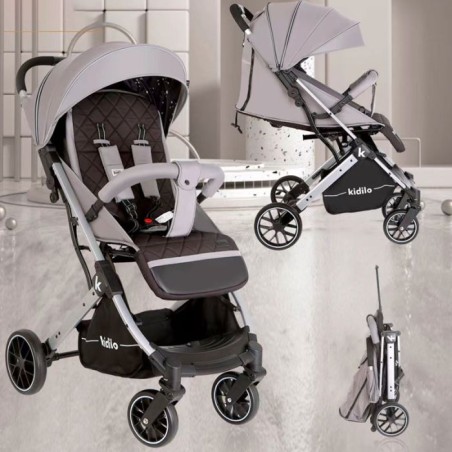 Poussette Valise KIDILO K12 - Gris